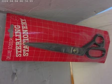 1980's vintage all metal cast scissors NEW old stock in package 11" long (China)