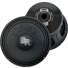 BR High Performance 10" 700W Max, 350W RMS Mid-Range Voice 8-Ohm Speaker BRM10v2