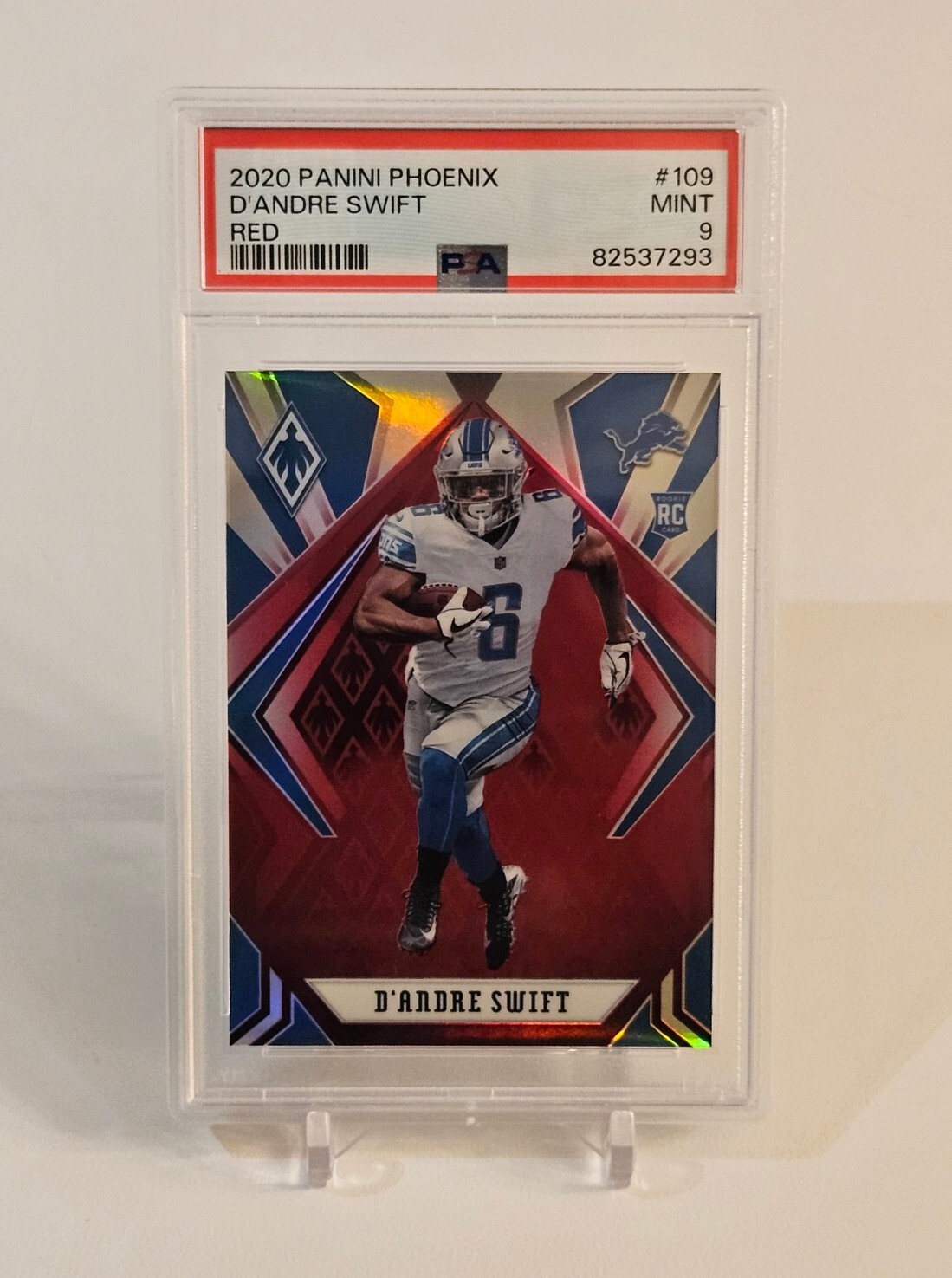2020 Panini Phoenix Rookies Red /299 D'Andre Swift #109 Rookie RC SP