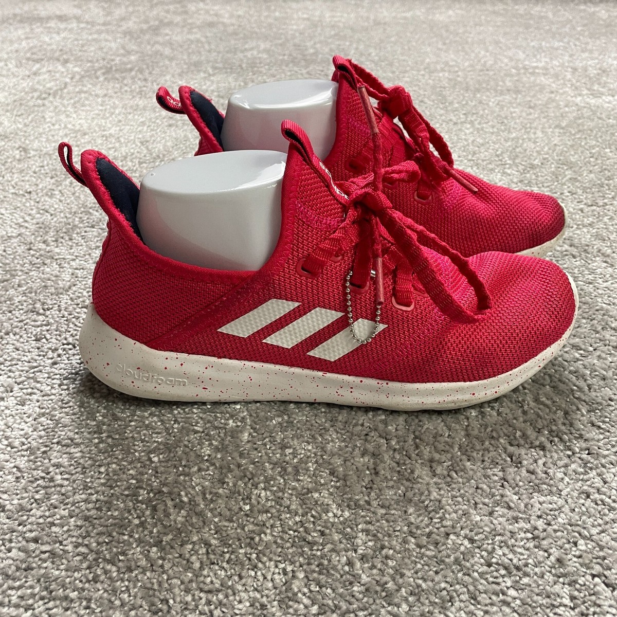 Adidas Womens Cloudfoam Pure EF1188 Red Running Comfort Shoes