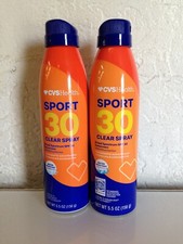 CVS Health Sport Clear Spray Sunscreen SPF 30, 5.5 Oz - 2 PACK - Exp. 11/2025+ 3.01 per gallon