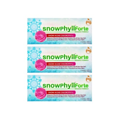 3 Phytoscience Snowphyll Forte Detox Schneealgen Chlorophyll Gewichtsverlus