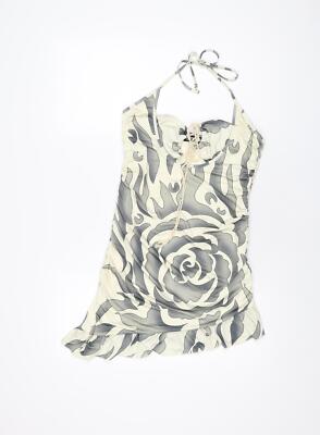 The Kript Damen Elfenbein Geometrisches Polyester Mini Größe L Neckholder Krawatte