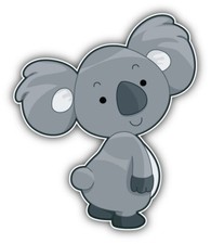 Cute Koala Car Bumper Sticker Decal - ''SIZES''