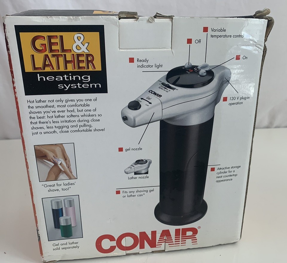 Conair GEL & LATHER Heating System Dispenser Shaving HGL1 (New in Open