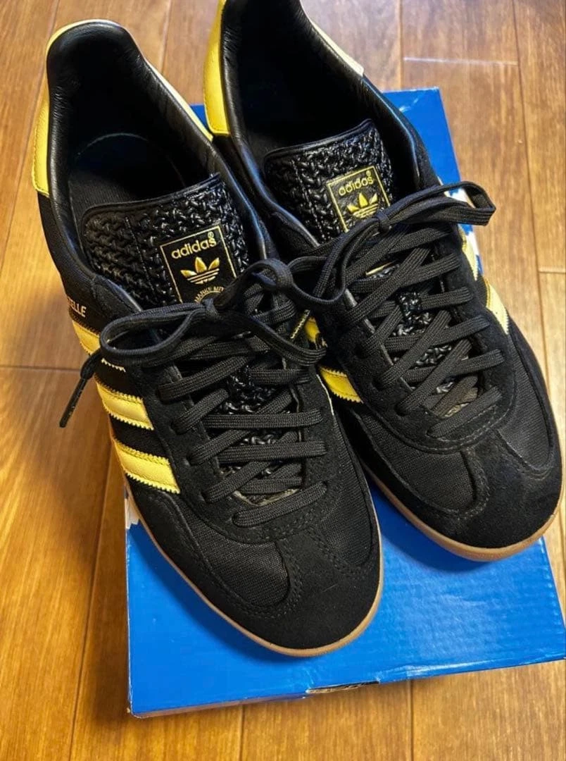 Adidas Gazelle Black Impact Yellow for sale | eBay