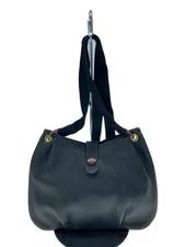 HERMES Mini Rodeo 80s VINTAGE Shoulder Bag Leather Black R Stamp