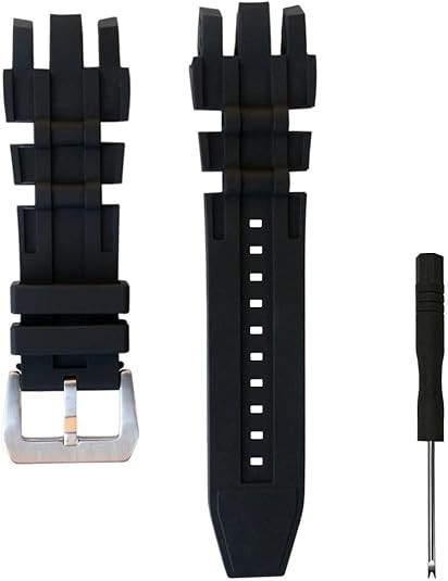 Invicta Subaqua Reserve replacement rubber silicone band strap in black