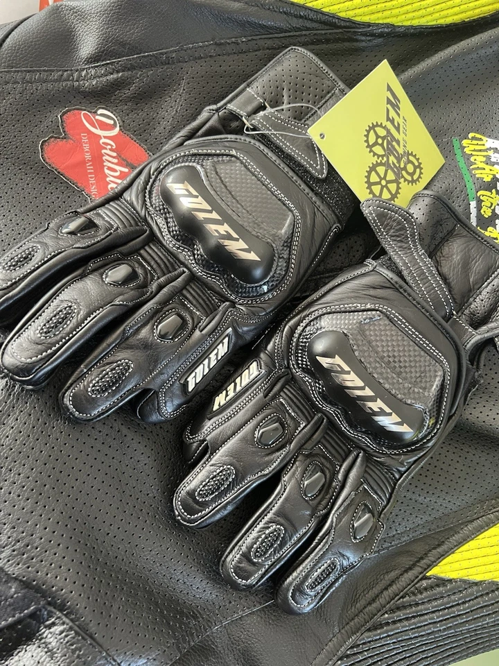 guanti moto pelle estivi Racing Corti Taglia XL - Immagine 2 di 4