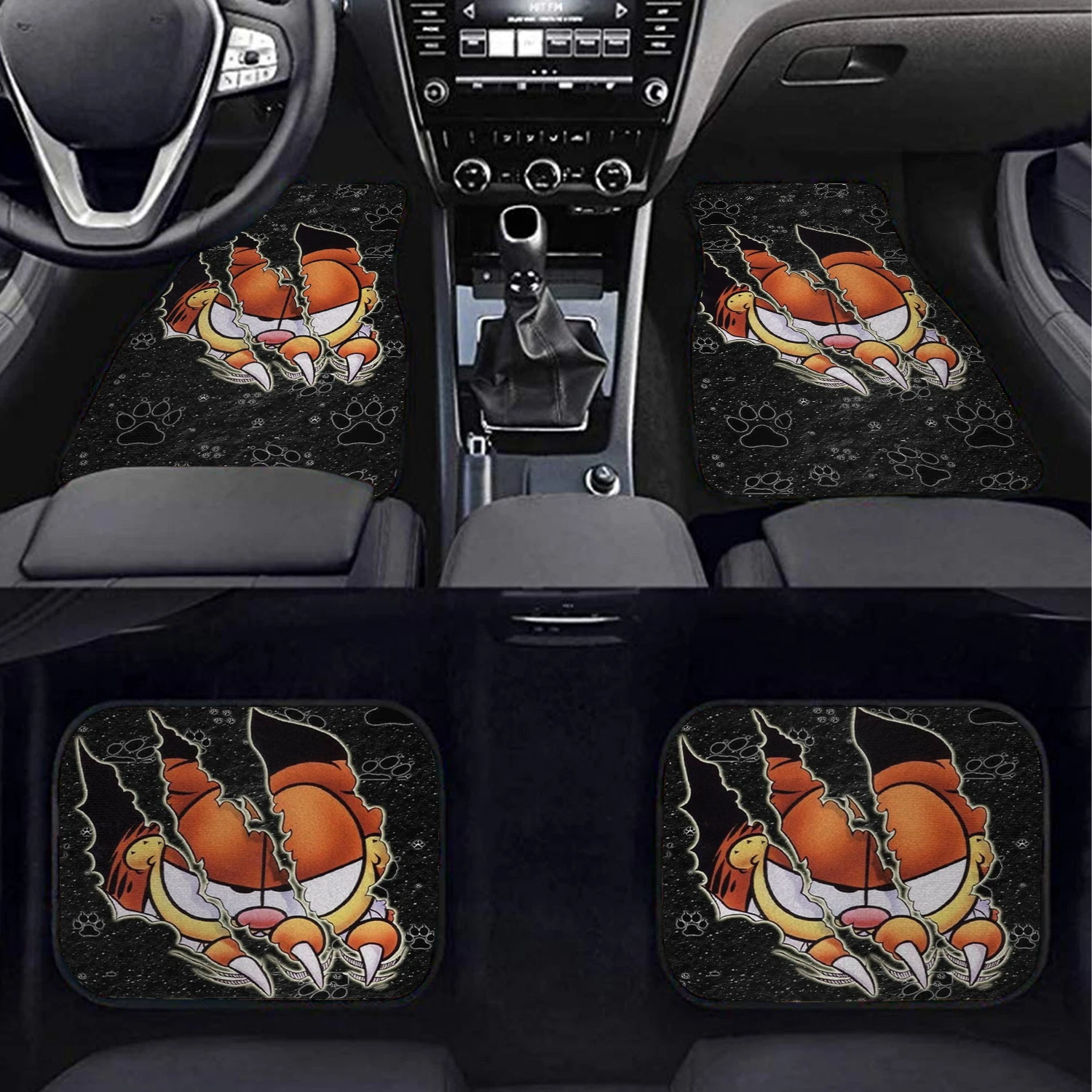 Garfield Claw Car Floor Mats, Cartoon Cat Auto Accessories