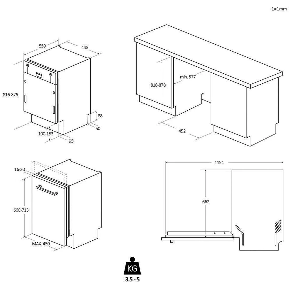 Candy Lavastoviglie Incasso Brava CDIH 2T1047 A scomparsa totale 10 coperti E - Immagine 2 di 4