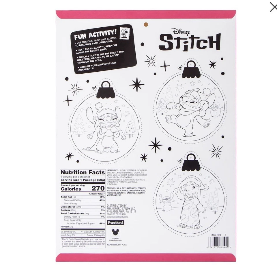 Disney Stitch Merry Stitchmas Holiday Countdown Calendar 1.76oz - Image 3 of 3