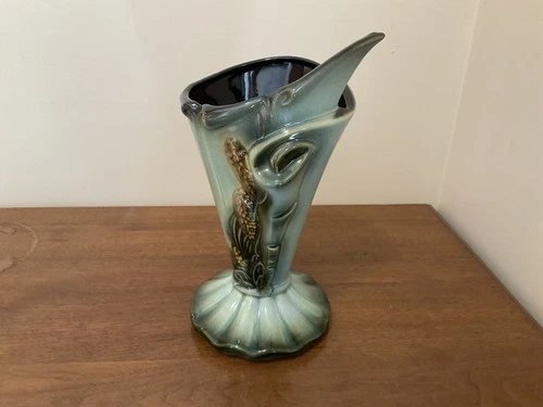 Hull Pottery Parchment and Pine Cone Series 1952-1954 Vase 10 inch