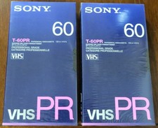 NEW Sony T-60PR Professional Grade VHS Tape Box Video Cassette VCR Vtg Sealed