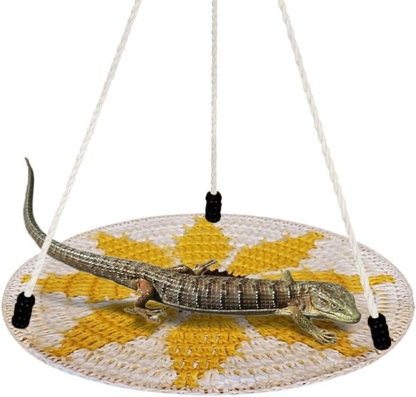 Reptilien-HäNgematte, Bartagamen Schaukelbett, Baumwoll Schaukelspielzeug Mit-image