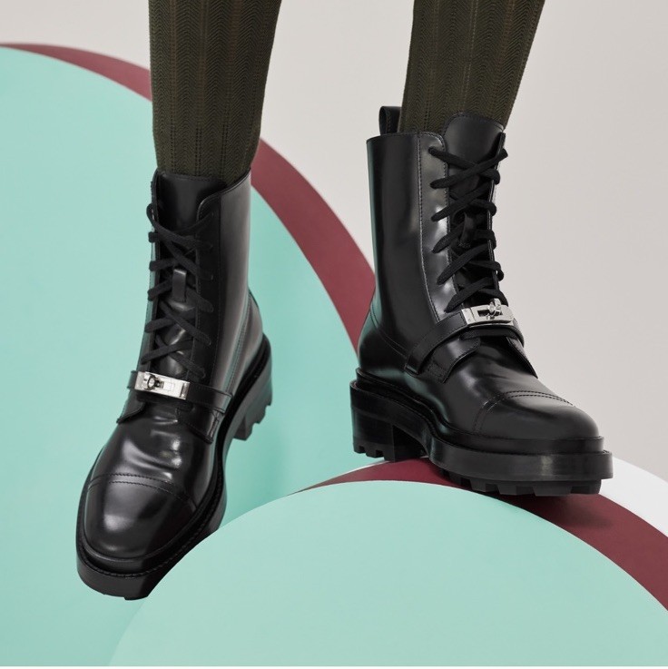 Hermes Funk Ankle Boot Combat Kelly Buckle image 2