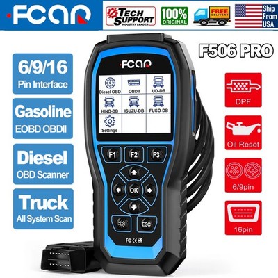 Heavy Duty Truck Full System Scanner Diesel DPF Diagnostic Tool FCAR F506 PRO