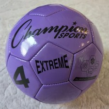 Champion Sports Soccer Ball Size 4 Extreme All Weather Glossy Purple