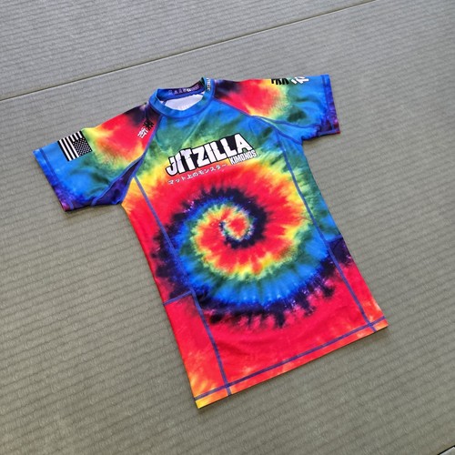 Jitzilla Kimonos Kurzarm Tie Dye Rashguard NoGi BJJ Jiu-Jitu Gr. MMA - Bild 4 von 8
