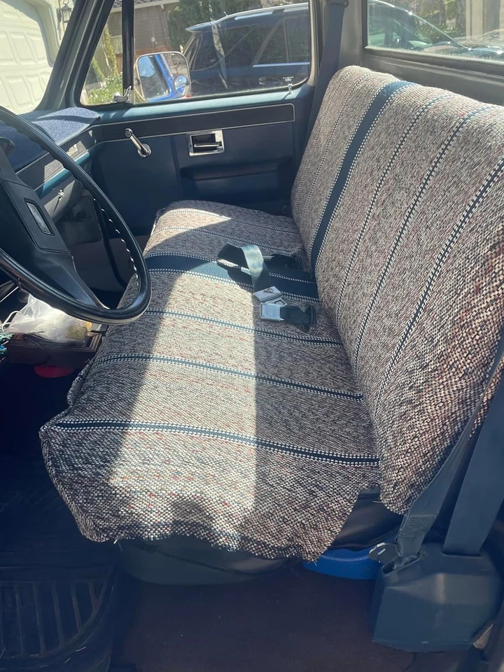 Cubierta de asiento de banco delantero tamaño completo para Dodge W150 W250 D150 D250 57" Foto 4 de 4