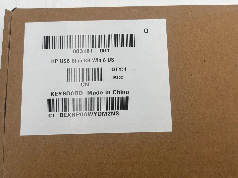 New HP USB Slim Keyboard Win 8 US 803181-001 - Image 2 of 3
