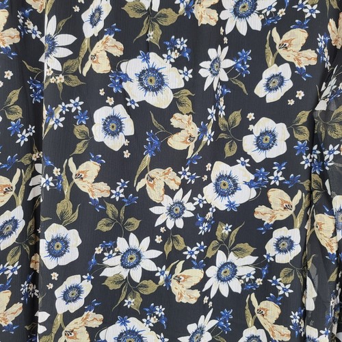 Estelle Delfina Floral Long Sleeve Chiffon Shirtdress In Black, Size 3X, EUC - Picture 4 of 11