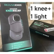 1Set of RejuvaKnee Advanced Knee Relief Wireless Heat Massager Red Light Pro ea