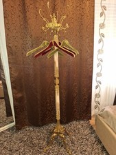 Antiker Vintage Garderobenständer aus Marmor und Messing.