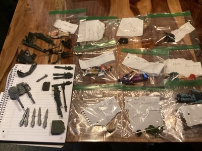 Vintage Hasbro GI Joe Lot. Action Figures/ Weapons/ Backpacks. Ace/ Shockwave