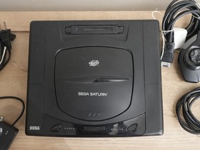 Sega Saturn Console MK-80000 w/ 2 Controllers and Action Replay Plus 4M