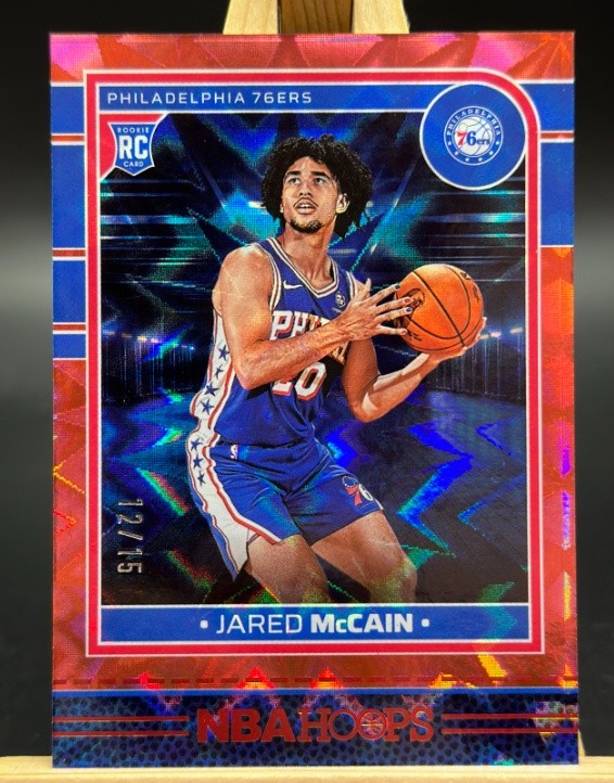Jared McCain 2024-25 Panini NBA Hoops Red Explosion 12/15 RC #246