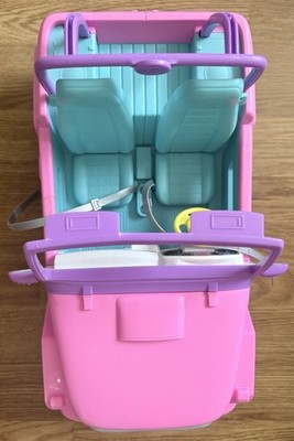 Barbie Geländewagen rosa mit türkisen Sitzen und rollenden Rädern & Sicherheitsgurten