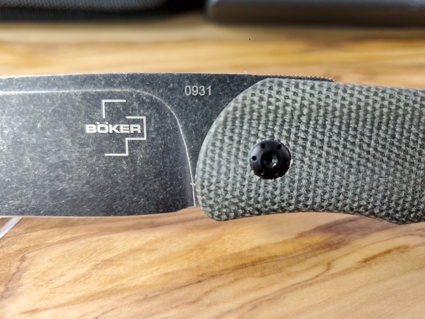 Boker Plus - Exscalibur W Green Micarta & Steel Handle & D2 Folding Pocket Knife