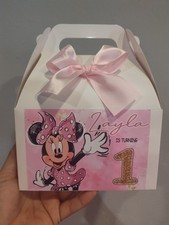 12 MINNIE MOUSE party favor treat box personalized Set of 12 birthday box
