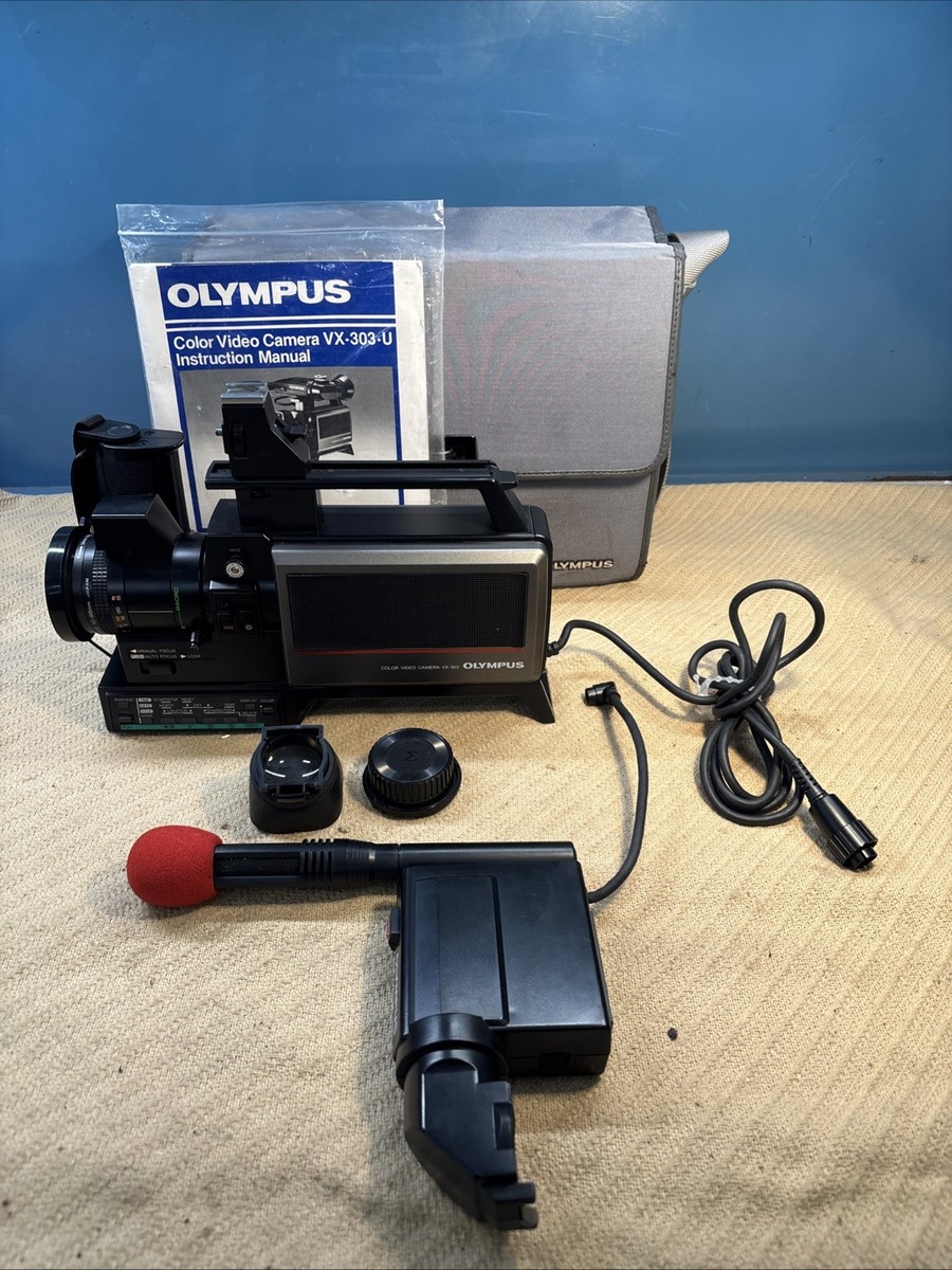 OLYMPUS COLOR VIDEO CAMERA VX-303 With CASE AND OPERATING MANUAL