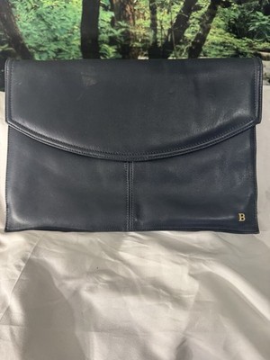 Bally Black Leather Clutch Purse/Wristlet