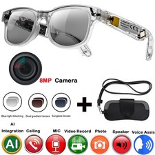 AI smart glasses with camera Bluetooth Call Voice Assistant Music Translate