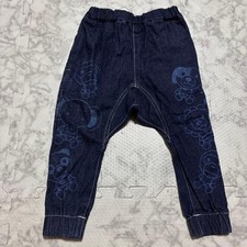 bape kids denim character pattern pants 60