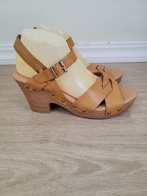 Korks Dee Wedge Platform Block Heel Sandals Women's Tan Size US 11 EU42