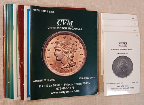 Chris Victor-McCawley (11) early U.S. copper coin Fixed Price Lists 1996-2013