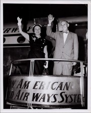 1940s Vintage 8x10 Pan American World Airways System Boarding Photo PAA