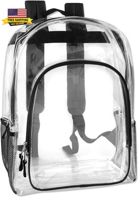 Heavy Duty Clear See through Backpack | Transparent Clear Backpack Bags Stadium