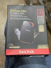 SanDisk Extreme PRO Portable SSD 4TB USB-C Water & Dust Resistant 2000MB