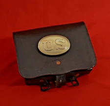 CIVIL WAR "US" 1855 MODEL INFANTRY CARTRIDGE BOX PLATE QUALITY REPRODUCTION
