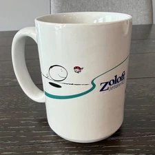 Zoloft Antidepressant Coffee Cup Mug Advertisement White Ceramic Pfizer