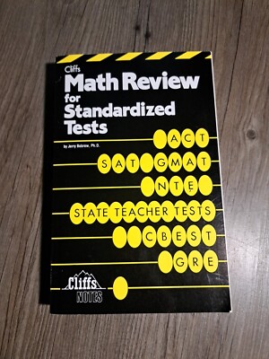 Math Review for Standardized Tests by Jerry Bobrow (1985, Trade Paperback)