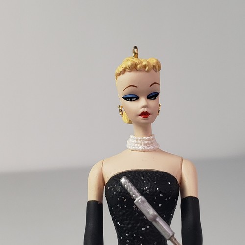 Barbie Solo in the Spotlight Christmas Holiday Ornament 1995 Edition Black Dress - Picture 2 of 7