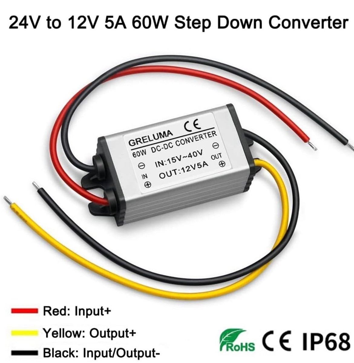 Convertitore da 24 V 5A DC, Modulo del Regolatore di Tensione Graduale con Protezione del