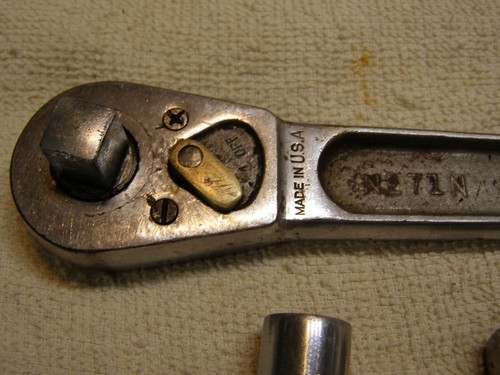 Vintage 1/2" Drive Snap On Ratchet 71 N w/ 5" Extension & 1/2" Socket All Workin - Picture 2 of 10
