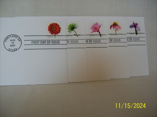 USPS copertina primo giorno per 41 centesimi fiori x 10 2007 - Foto 2 di 5
